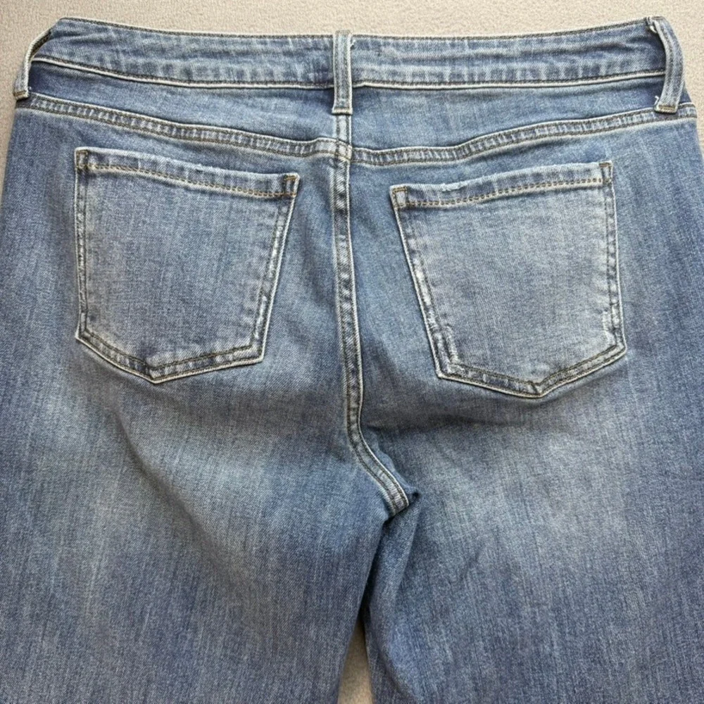KUT from the Kloth Jeans Women 10 Blue Kelsey Ankle Flare Mid Rise Stretch Denim